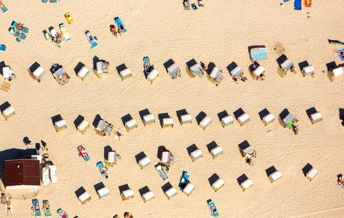 KoÅ'obrzeg, Kolobrzeg, beach chairs, beach, holidays, Baltic Sea beach, Baltic Sea coast,