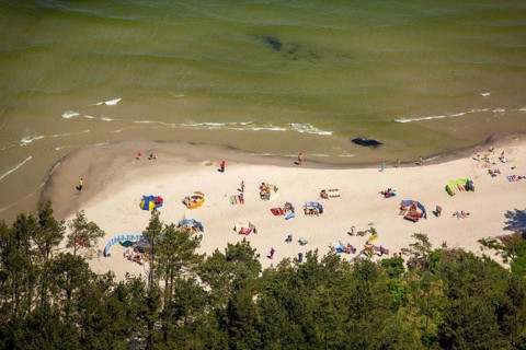 Beach west of KoÅ'obrzeg, Kolobrzeg, Dzwirzyno, Baltic Sea coast, Województwo zachodniopomorskie,