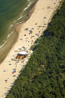Bathers, Niechorze, Horst seaside resort, beach, Baltic Sea beach, Baltic Sea coast, Wojewóüdztwo