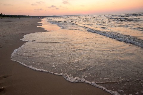 Eastern beach of ÅšwinoujÅ'cie, Swinoujscie, Baltic Sea coast, Baltic Sea, Województwo