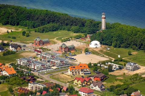 Gmina Karnice, with lighthouse at the Baltic Sea, Warnitz, Baltic Sea coast, Województwo