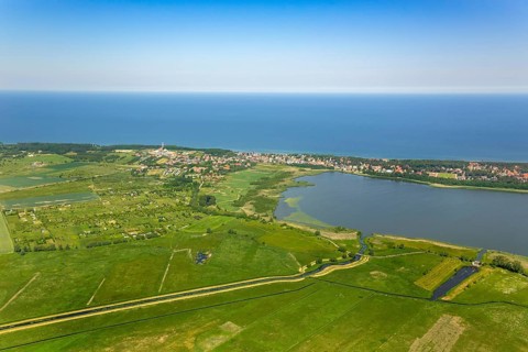 Gmina Karnice, with lighthouse at the Baltic Sea, Warnitz, Baltic Sea coast, Wojewóüdztwo