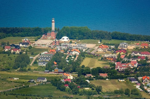 Gmina Karnice, with lighthouse at the Baltic Sea, Warnitz, Baltic Sea coast, Województwo