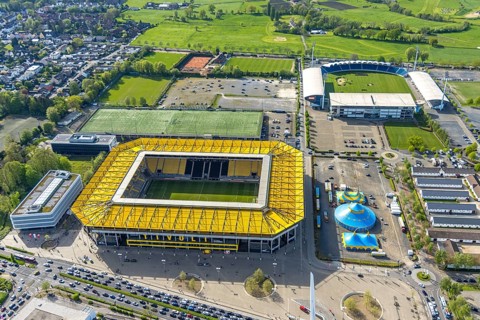 Aerial view, Aachener Tivoli, football stadium in Soers sports park, home ground of Alemannia