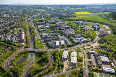 Aerial view, Rheinisch-Westfälische Technische Hochschule Aachen, University RWTH Campus Melaten