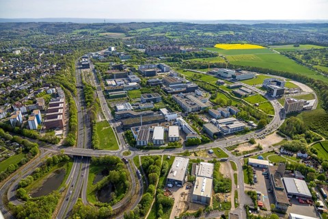 Aerial view, Rheinisch-Westfälische Technische Hochschule Aachen, University RWTH Campus Melaten