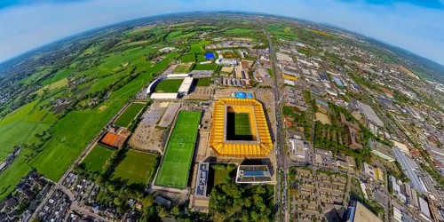 Aerial view, Aachener Tivoli, football stadium in Sportpark Soers, home ground of football club