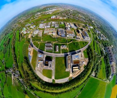 Aerial view, Rheinisch-Westfälische Technische Hochschule Aachen, University RWTH Campus Melaten