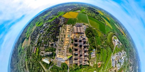 Aerial view, Rheinisch-Westfälische Technische Hochschule Aachen, University RWTH Campus Melaten