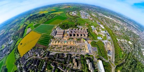 Aerial view, Rheinisch-Westfälische Technische Hochschule Aachen, University RWTH Campus Melaten
