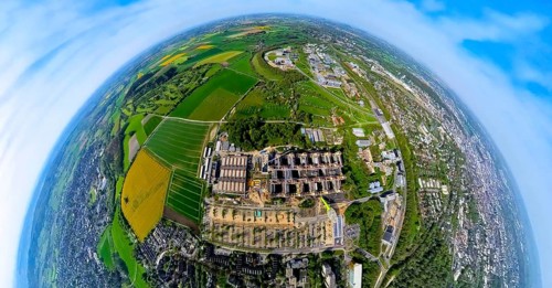 Aerial view, Rheinisch-Westfälische Technische Hochschule Aachen, University RWTH Campus Melaten