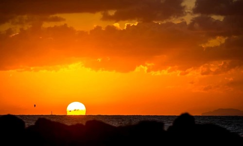Varadero beach in the PARADISUS VARADERO RESORT SPA hotel complex with sunset, Varadero, Cuba,