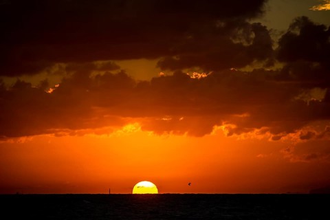 Varadero beach in the PARADISUS VARADERO RESORT SPA hotel complex with sunset, Varadero, Cuba,