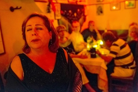 Fado music, Fado bar in the historic centre of Lisbon, Lisbon, Lisbon district, Portugal