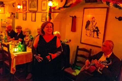 Fado music, Fado bar in the historic centre of Lisbon, Lisbon, Lisbon district, Portugal