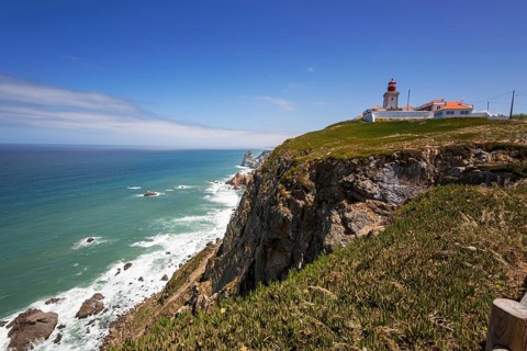Atlantic coast, Cabo da Roca, westernmost point of the continent of Europe, Lisbon coast, São João