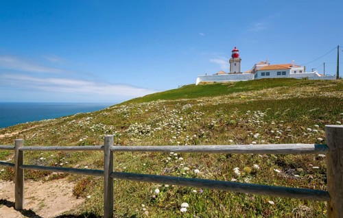 Cabo da Roca lighthouse, westernmost point of the continent of Europe, Lisbon coast, São João das