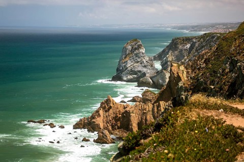 Atlantic coast, Cabo da Roca, westernmost point of the continent of Europe, Lisbon coast, São João