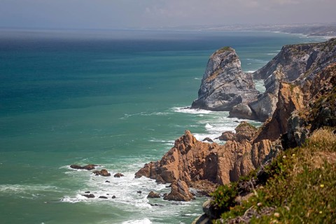 Atlantic coast, Cabo da Roca, westernmost point of the continent of Europe, Lisbon coast, São João