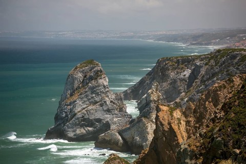 Atlantic coast, Cabo da Roca, westernmost point of the continent of Europe, Lisbon coast, São João