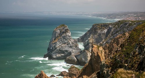 Atlantic coast, Cabo da Roca, westernmost point of the continent of Europe, Lisbon coast, São João