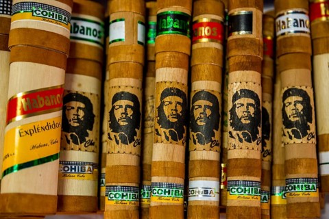 Wrapped Cuban cigars with an Ernesto Che Guevara imprint, Trinidad, Cuba, Sancti Spíritus, Cuba,