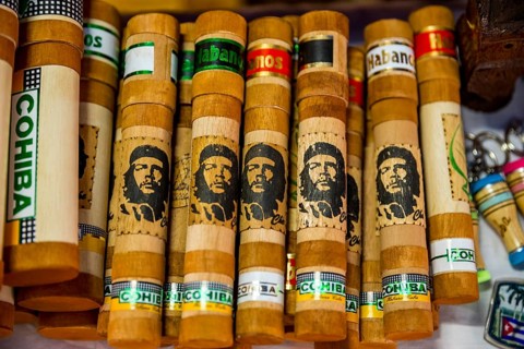 Wrapped Cuban cigars with an Ernesto Che Guevara imprint, Trinidad, Cuba, Sancti Spíritus, Cuba,