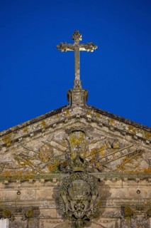 Cross of Bom Jesus do Monte, blue hour, pilgrimage church of Braga, Braga, district of Braga,
