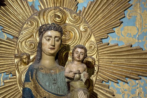 Mary with Jesus Altar, Da Sé Cathedral, Barredo Quarter, UNESCO World Heritage Site, Oporto, Porto