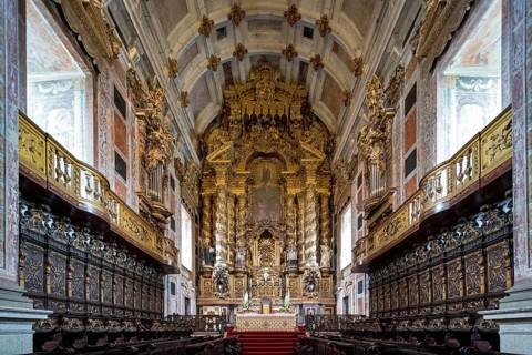 Chancel, Da Sé Cathedral, Barredo Quarter, UNESCO World Heritage Site, Oporto, Porto District,