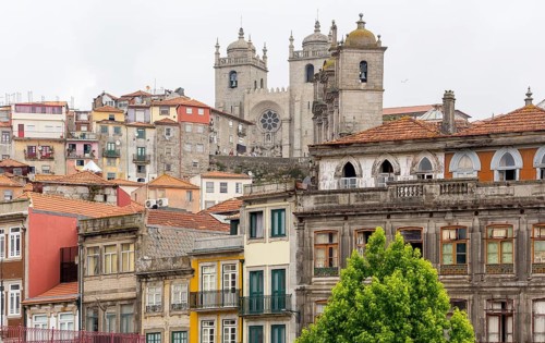 Da Sé Cathedral, Barredo Quarter, UNESCO World Heritage Site, Oporto, Porto District, Portugal,