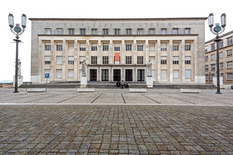 Fakuldade de Letras, University of Coimbra, Coimbra, District of Coimbra, Portugal, Europe, aerial