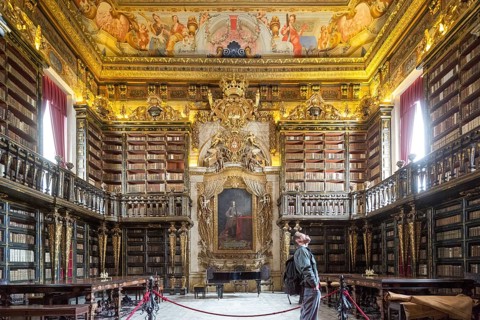 Biblioteca Joanina, historical university library, University of Coimbra, Coimbra, Coimbra