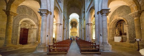 Old Cathedral (Sé Velha) in the historic centre of Coimbra, Coimbra, Coimbra district, Portugal,