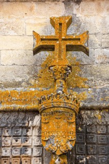 Maltese Cross at the Manueline Window, Fortress of Tomar, Castle of the Knights Templar, Templars,