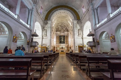 Interior of the Basilica Antiga in Fatima, Fátima, Santarém district, Portugal, Europe, Fátima,