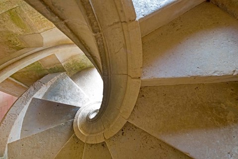Spiral staircase, Corner staircase of the Great Cloister of Diogo do Torralva, Panorama, Fortress