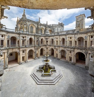 Great Cloister of Diogo do Torralva, Panorama, Fortress of Tomar, Castle of the Knights Templar,