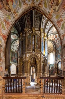 Charola, original Templar church, octagonal rotunda, fortress of Tomar, castle of the Knights