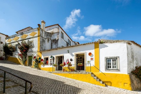 Within the castle walls lie Malrean alleys, picturesque small town of Obidos, Ãbidos, Leiria