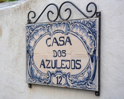 House of painted tiles, picturesque small town Obidos, Ãbidos, Leiria district, Portugal, Europe,