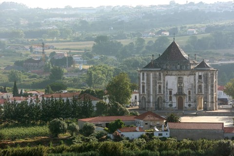 Picturesque small town Obidos, Ãbidos, Leiria district, Portugal, Europe, Óbidos, aerial view,
