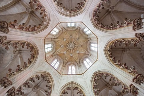 Church vault, Monastery of Santa Maria da VitÃüria, UNESCO World Heritage Site, Monastery Church of