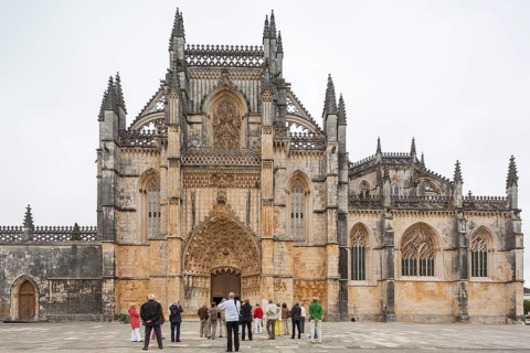 Monastery of Santa Maria da VitÃüria, UNESCO World Heritage Site, main portal with four-winged