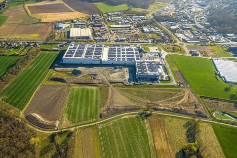 Aerial view, industrial estate Werner Straße, GC24-EXPRESS KG Cordes und Gräfe KG central warehouse
