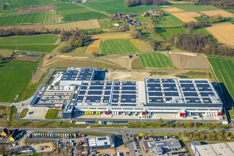 Aerial view, industrial estate Werner Straße, GC24-EXPRESS KG Cordes und Gräfe KG central warehouse