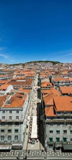 View from Portugal's most famous lift Elevador do Município or Elevador da Biblioteca and Elevador