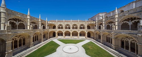 Manueline Cloister of Joao de Castilhos, Mosteiro dos Jerónimos, panoramic views, UNESCO World