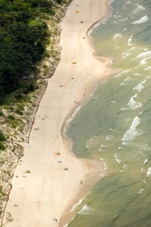 UnieÅ'cie, nest, West Pomerania, sandy beach, fishing boats, beach life, Baltic Sea coast,