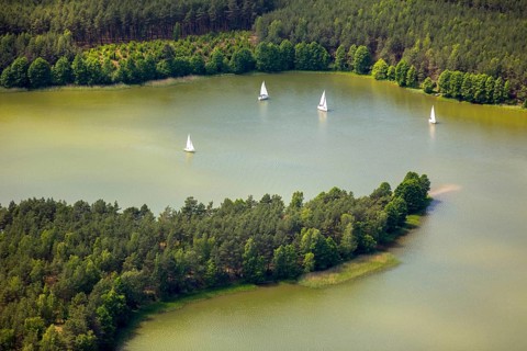 KoÅ'cierzyna, Pomerelia, Vistula Pomerania, Lakeland, forests, lakes, sailing boats, pomorskie,